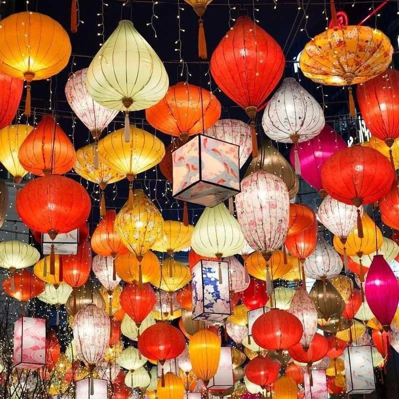 Vintage Silk Lanterns 12 inch  - Home Decor Vietnam ulasan dan harga