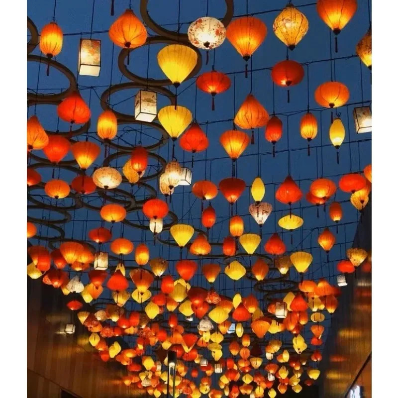 Vintage Silk Lanterns 12 inch  - Home Decor Vietnam ulasan dan harga