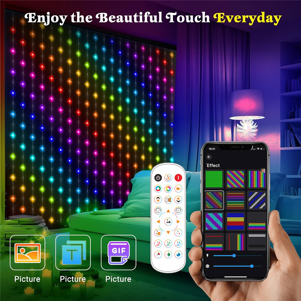 1/2PCS 400LED Curtain Lights L - String Curtain Light ulasan dan harga