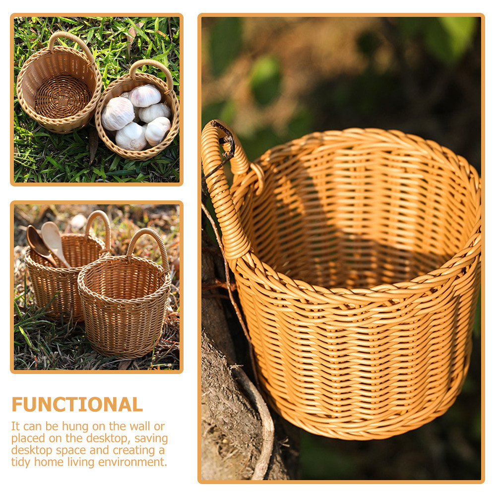 Imitation Woven Storage Basket - Woven Wall Basket ulasan dan harga