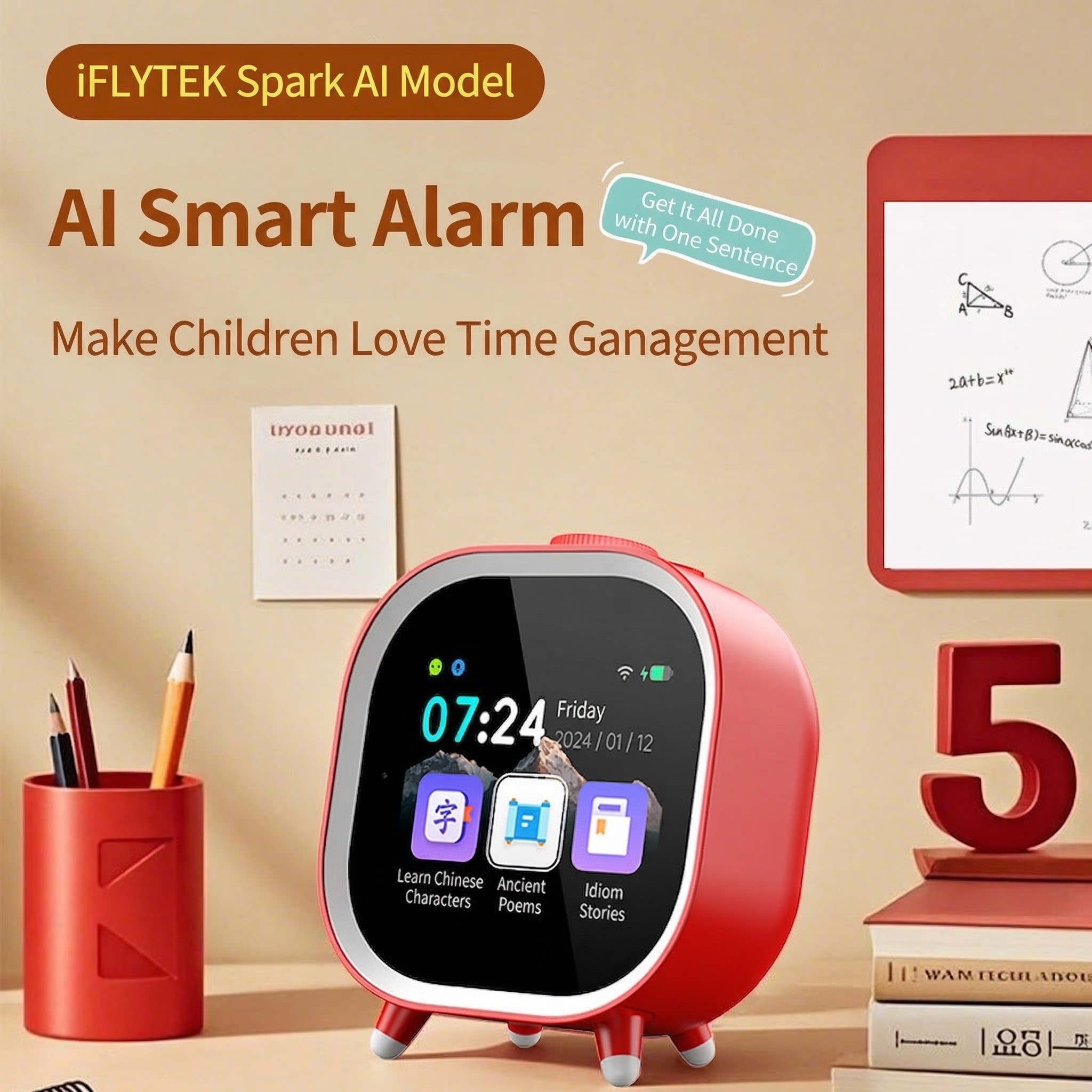 AI Voice Smart Alarm Clock WiF - Home Decor Ai Free ulasan dan harga