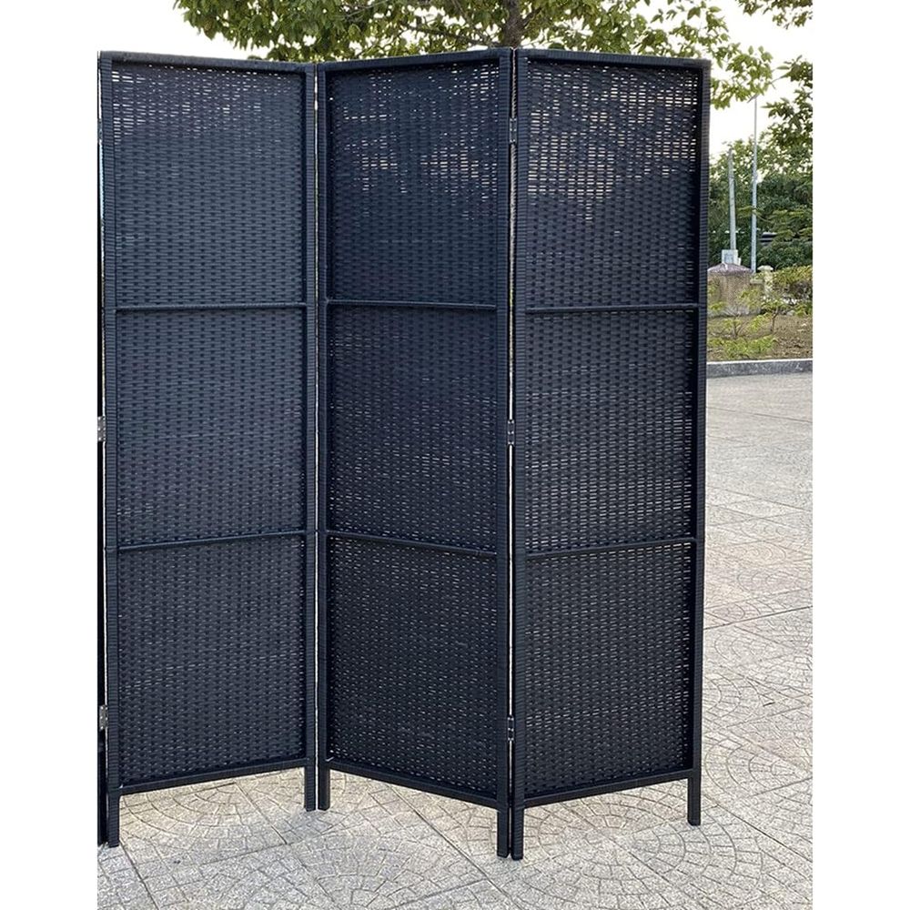 Weatherproof 3-Panel Wicker Ro - Room Divider Screen ulasan dan harga