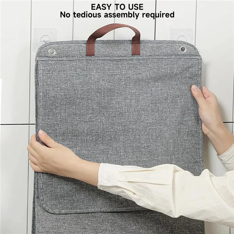 1 Pcs Foldable Adhesive Laundr - Woven Wall Basket ulasan dan harga
