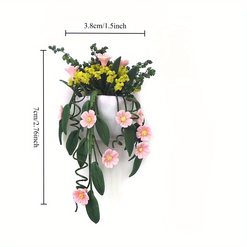Mini Clay Flower White Wall Ha - Woven Wall Basket ulasan dan harga