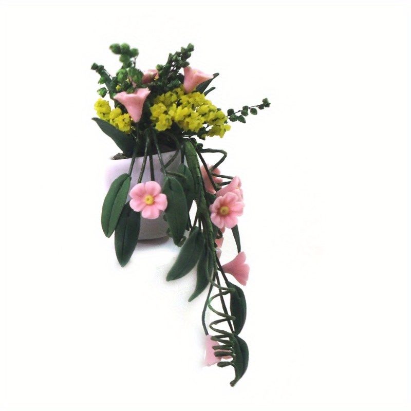 Mini Clay Flower White Wall Ha - Woven Wall Basket ulasan dan harga