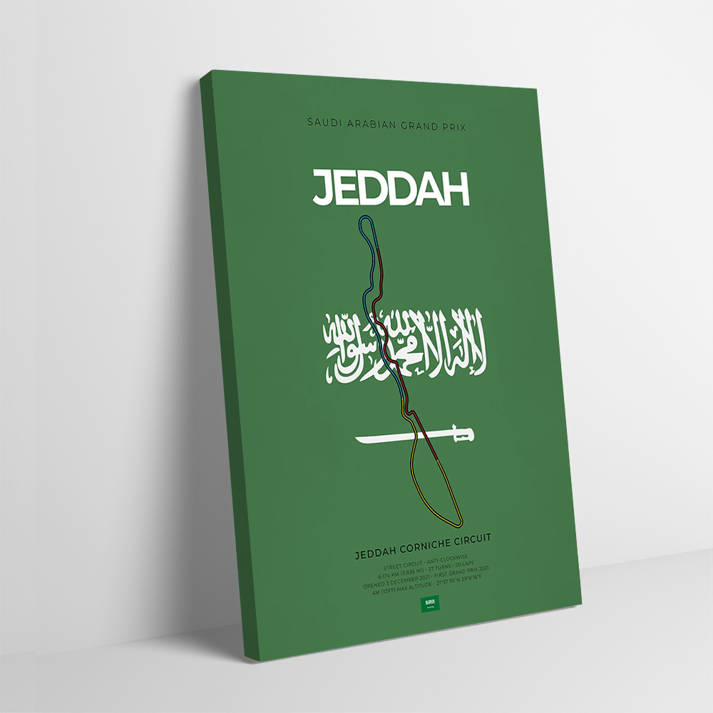 Jeddah F Racing Circuit Printi - Home Decor Jeddah ulasan dan harga