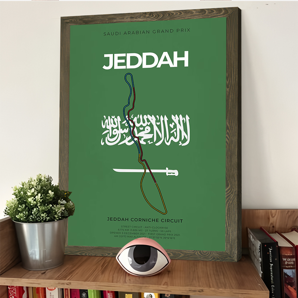 Jeddah F Racing Circuit Printi - Home Decor Jeddah ulasan dan harga