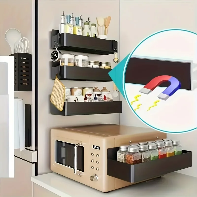 Magnetic Fridge Spice Rack Org - Woven Wall Basket ulasan dan harga