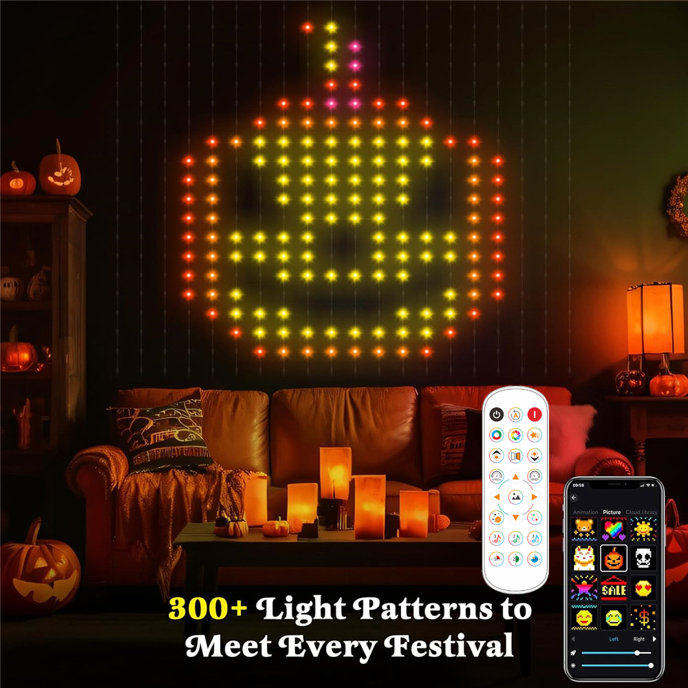 Smart LED Curtain Lights USB,4 - String Curtain Light ulasan dan harga
