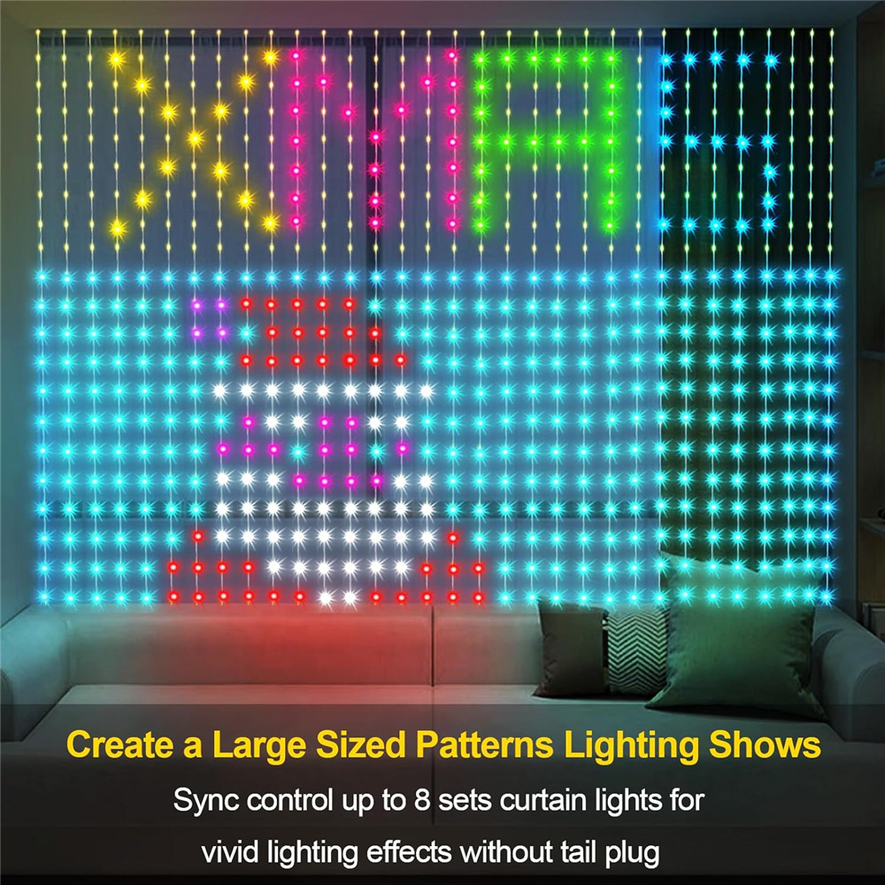 Smart LED Curtain Lights USB,4 - String Curtain Light ulasan dan harga