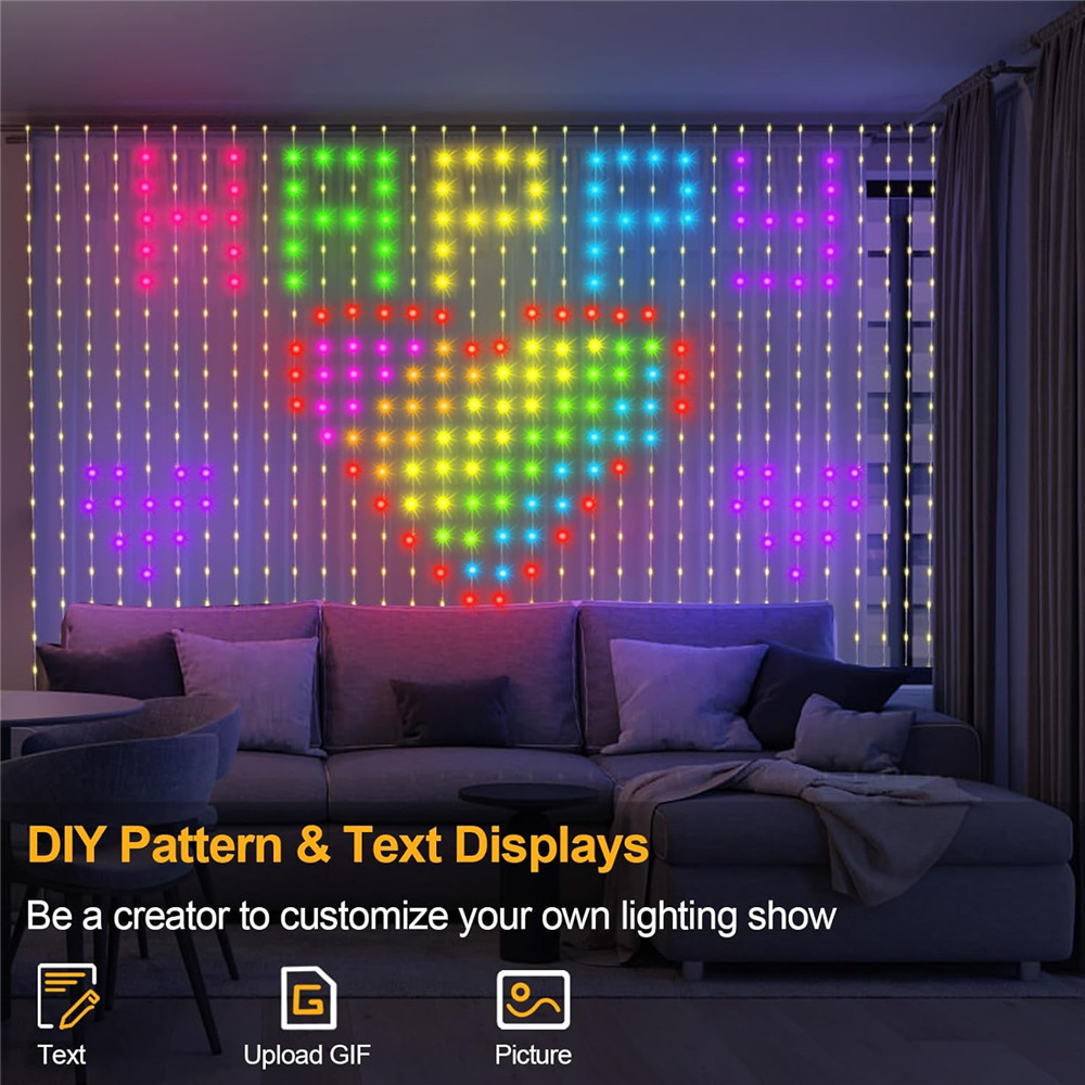Smart LED Curtain Lights USB,4 - String Curtain Light ulasan dan harga