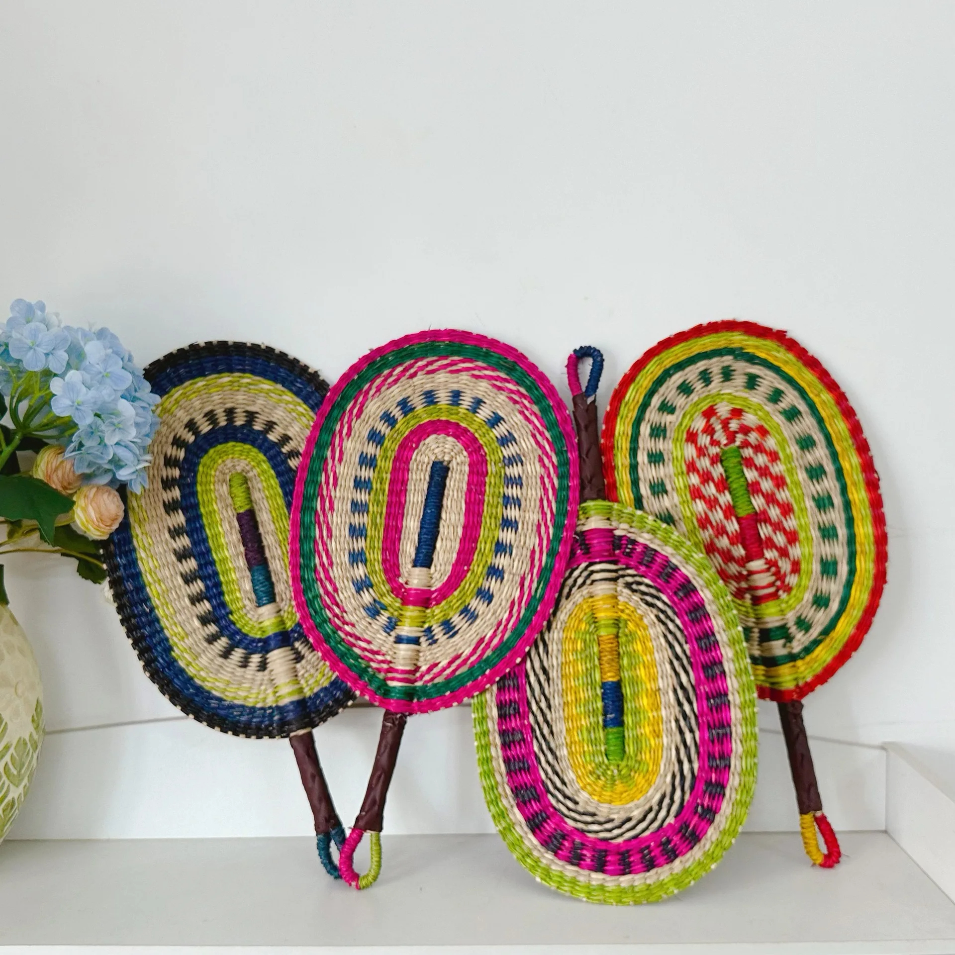 Handwoven Fan Woven Straw Fan  - Home Decor Bali ulasan dan harga