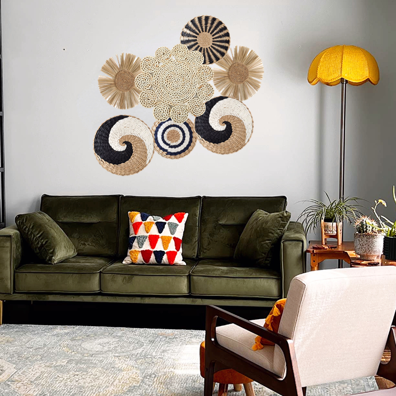 Straw Woven Wall Decoration Bo - Woven Wall Basket ulasan dan harga