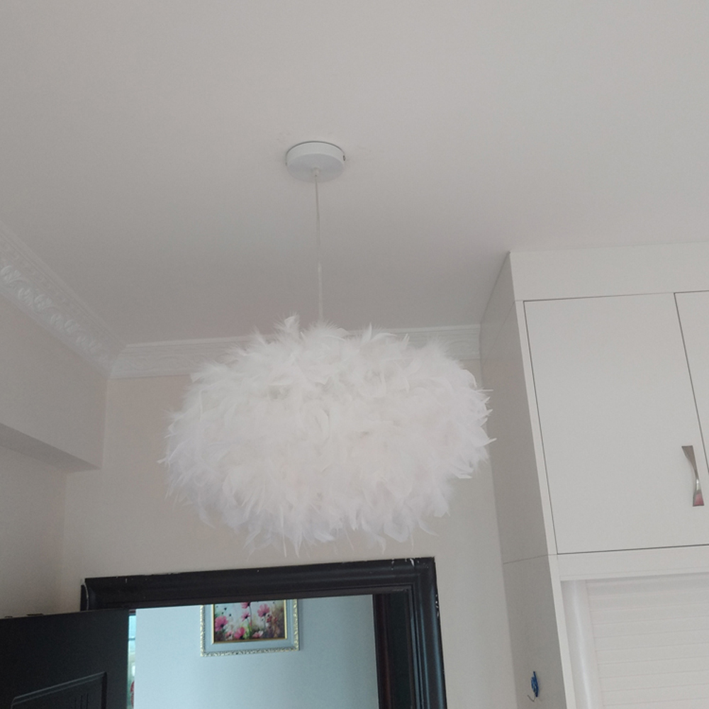 Nordic Feather Pendant Light C - Hanging Moon Lamp ulasan dan harga