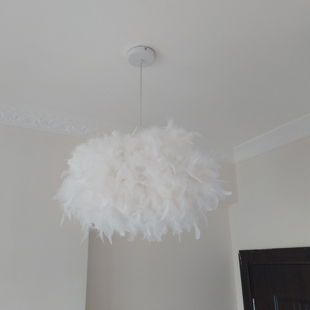Nordic Feather Pendant Light C - Hanging Moon Lamp ulasan dan harga