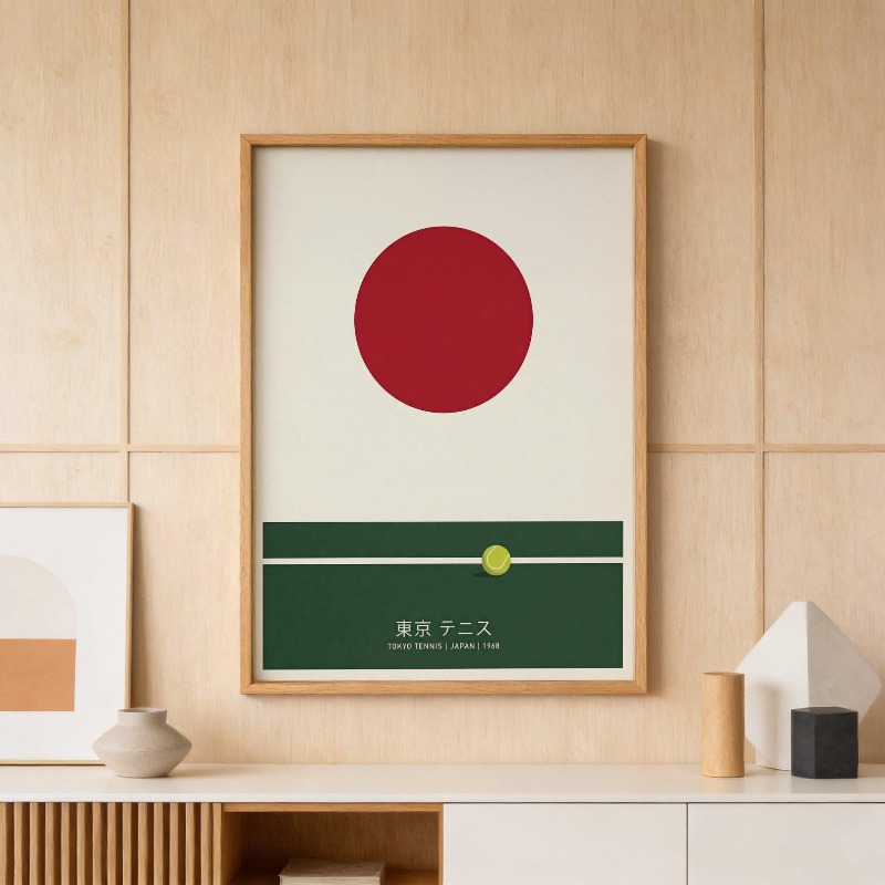 Japandi Wave Art Print Japanes - Home Decor Japandi Style ulasan dan harga