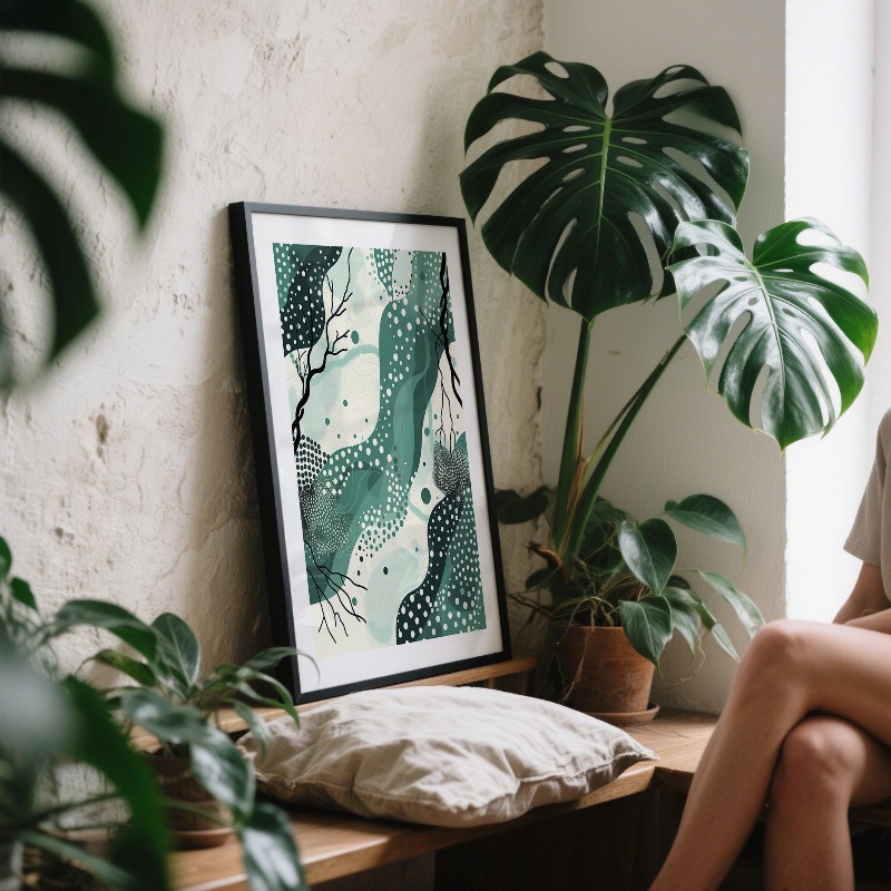 Japandi Wave Art Print Japanes - Home Decor Japandi Style ulasan dan harga
