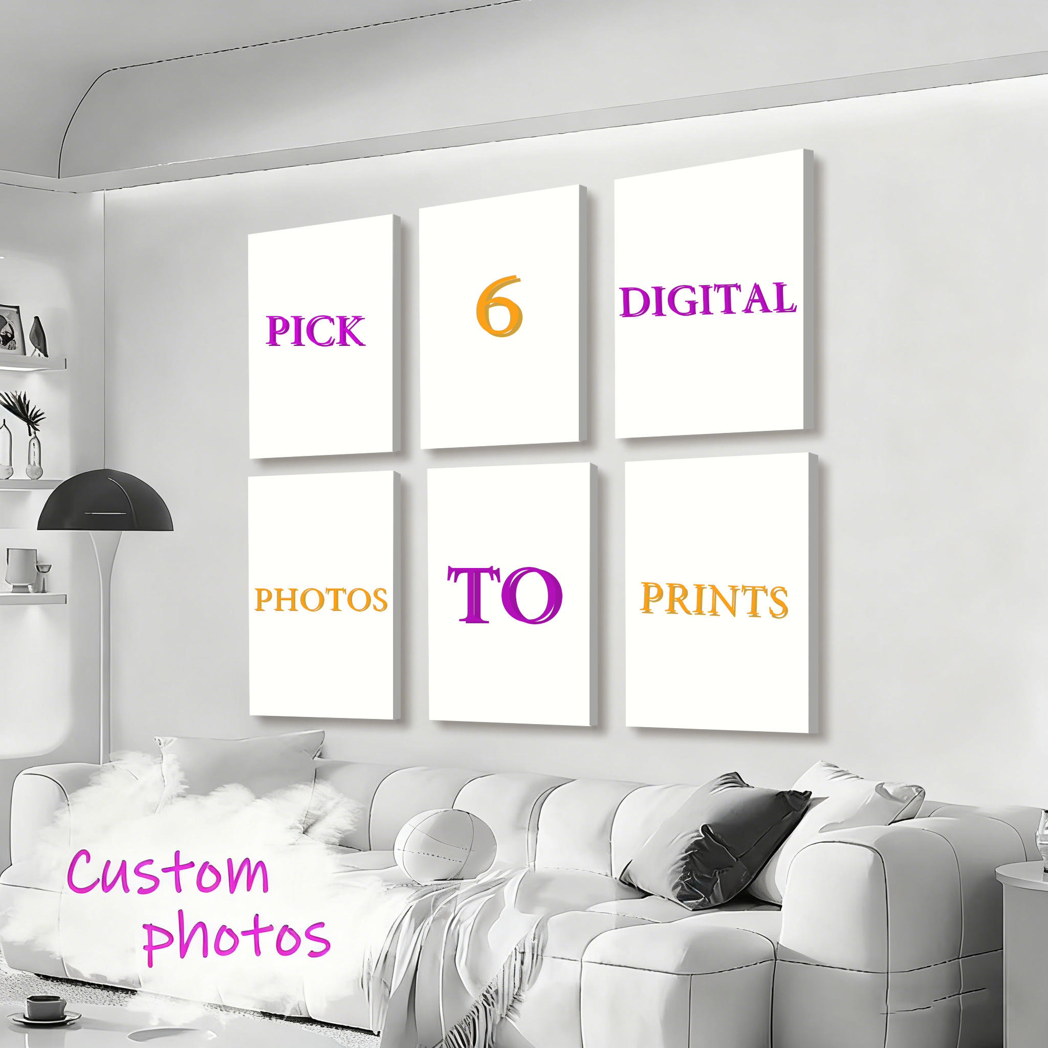 6pcs/set Custom Canvas Prints  - Home Decor Painting ulasan dan harga