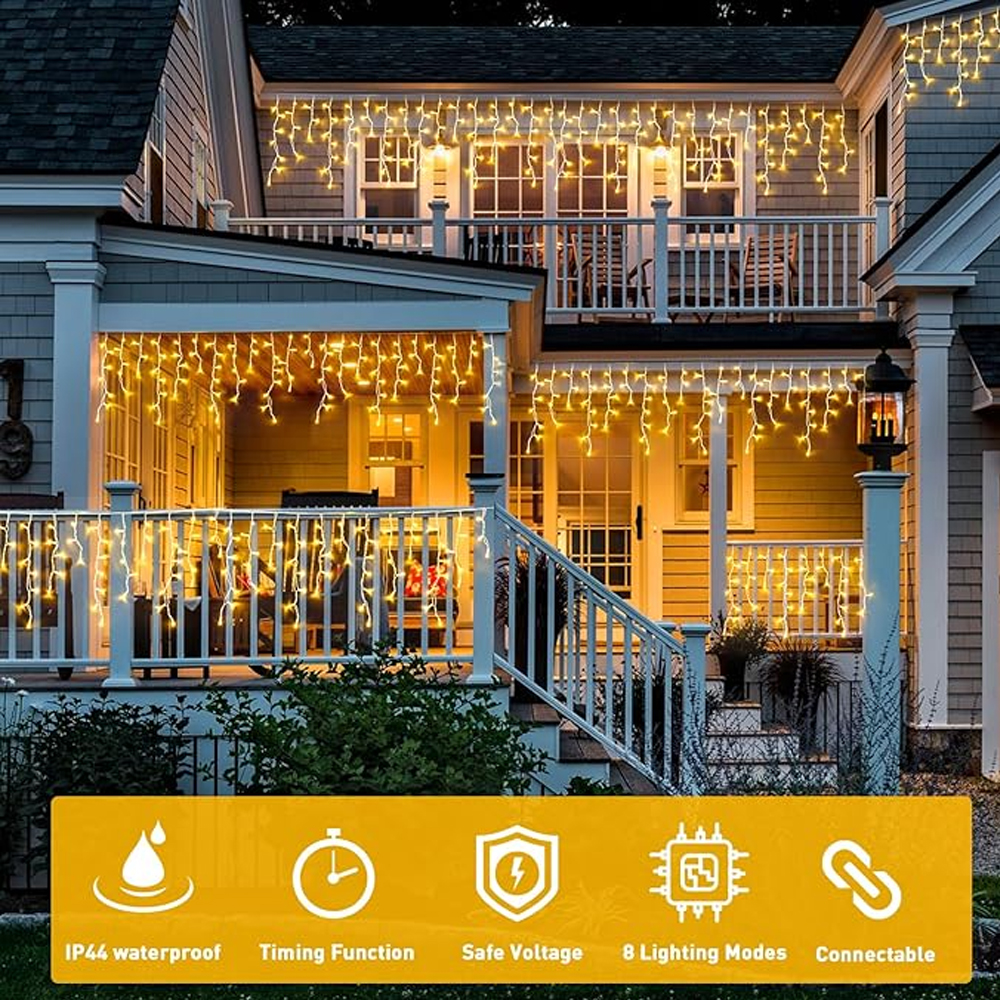 20M 480LED Icicle Curtain Stri - String Curtain Light ulasan dan harga