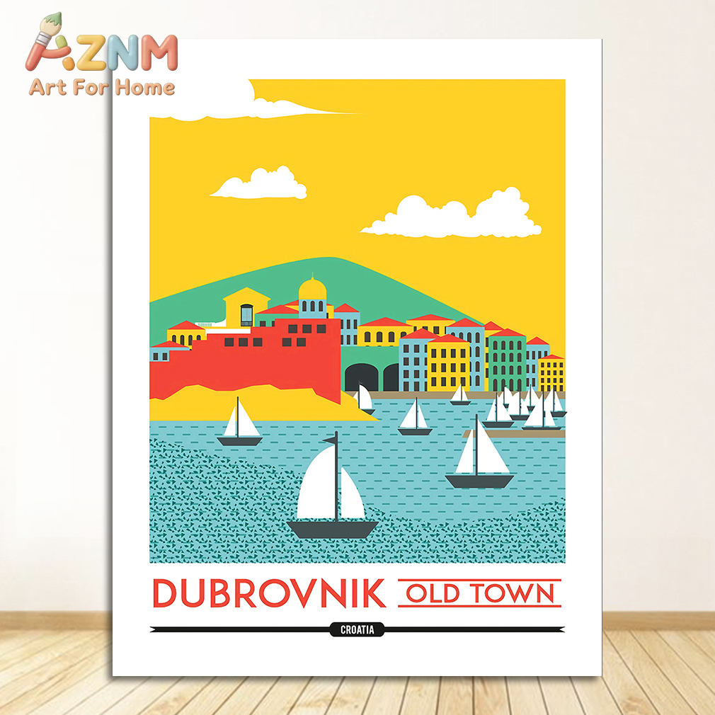 1/6pcs Vintage Travel Poster C - Home Decor Zagreb ulasan dan harga