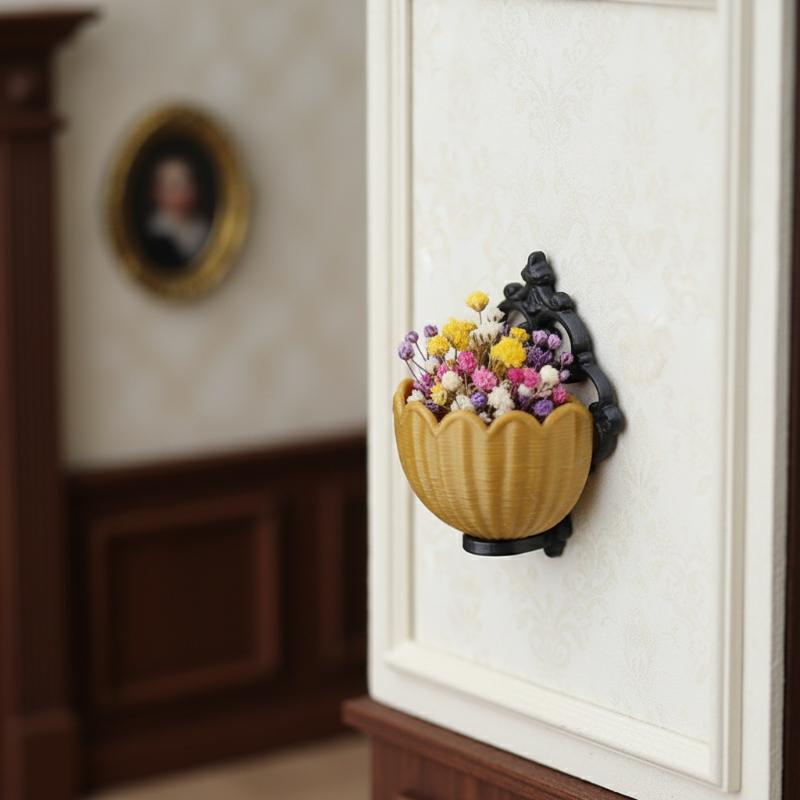 1Pcs 1 12 Miniature Dollhouse  - Woven Wall Basket ulasan dan harga